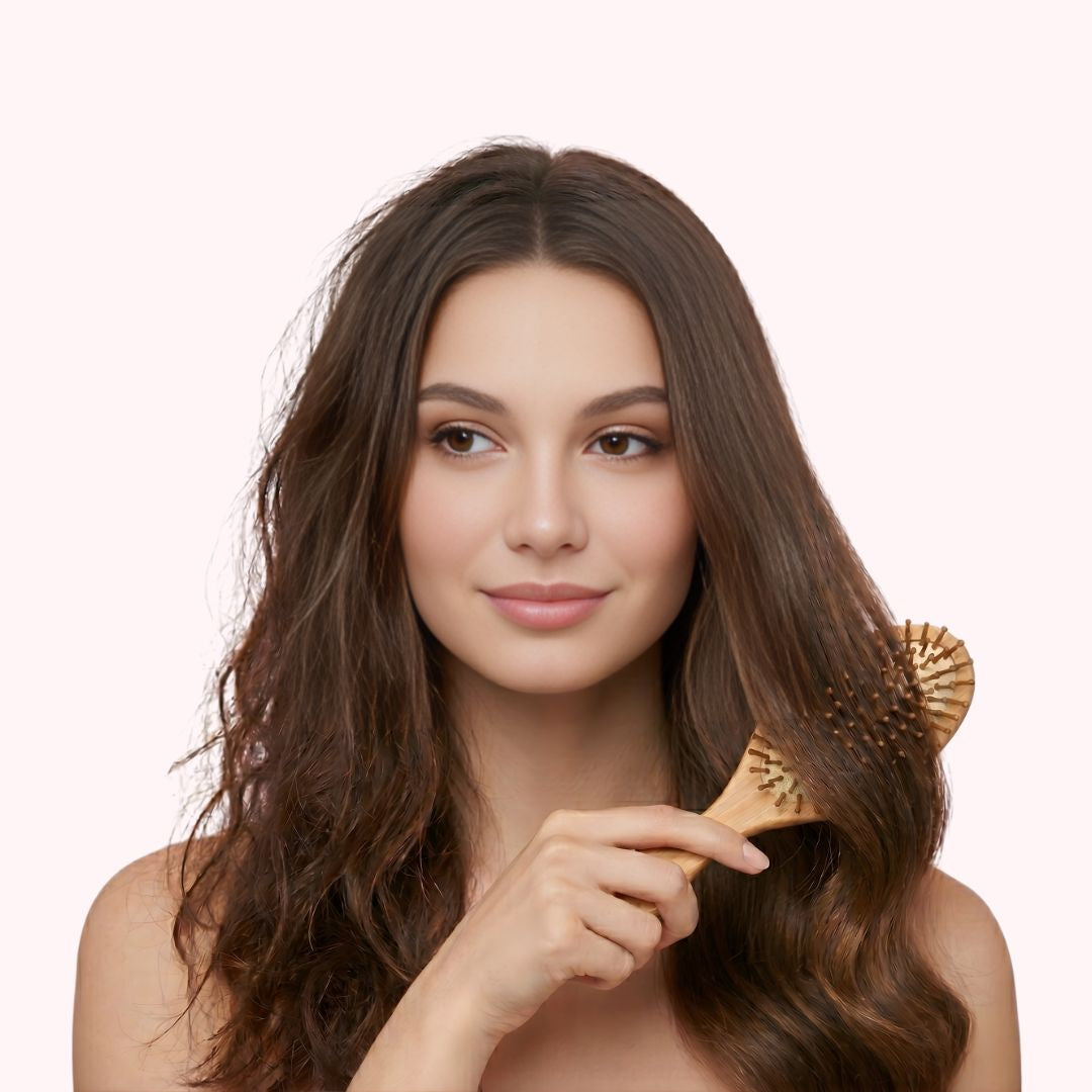 Bamboo Hair Brush – Gentle Detangling & Frizz Control