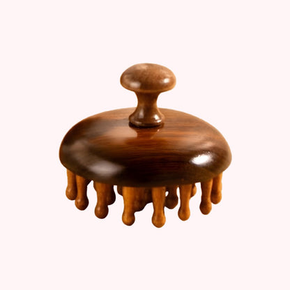 Natural Wooden Scalp Massager – Sandalwood Hair Massage Brush