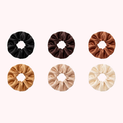 Scrunchies Satin Set 12 Pièces - Anti-Frisottis & Sans Marques