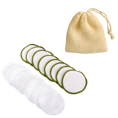 20 Reusable Bamboo Makeup Remover Pads with Laundry Bag