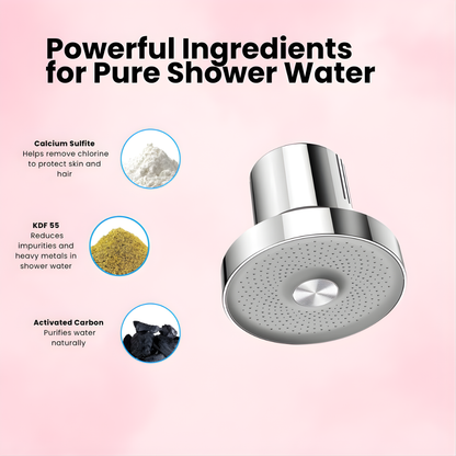 Advanced Shower Filter - Triple Filtration KDF-55 / Activated Carbon / Calcium Sulfite
