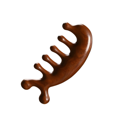 Peigne Massage Cuir Chevelu Sandalwood Gua Sha 2 Styles