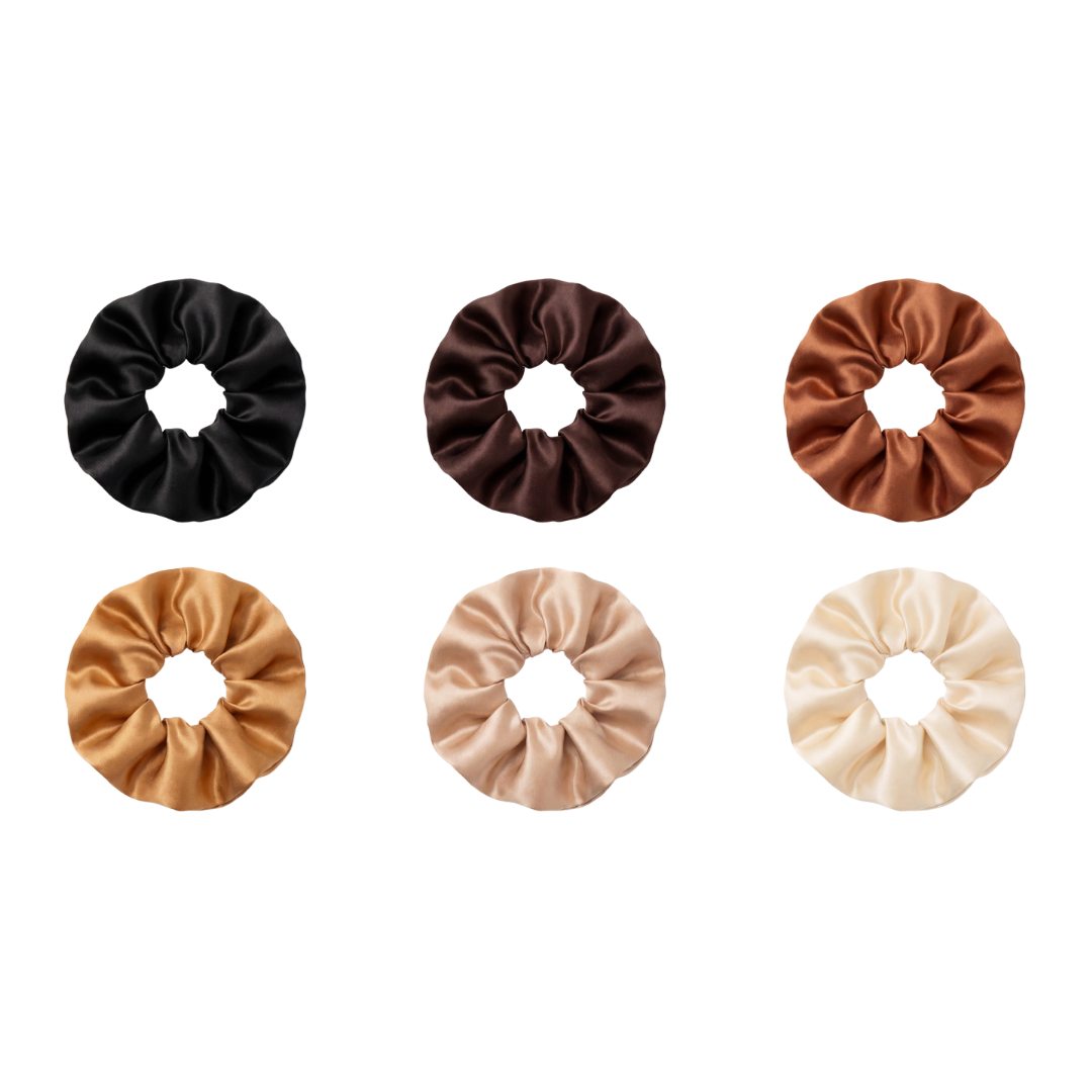 Scrunchies Satin Set 12 Pièces - Anti-Frisottis & Sans Marques