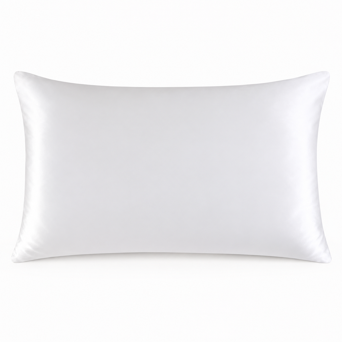 Duo de taies d'oreiller en satin blanc 50x75