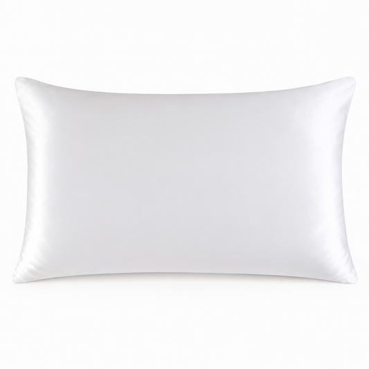 Duo de taies d'oreiller en satin blanc 50x75