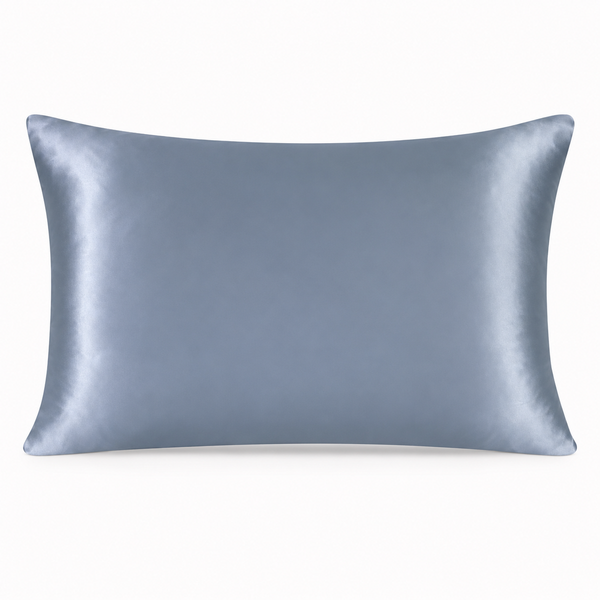 Duo de taies d'oreiller en satin gris 50x75