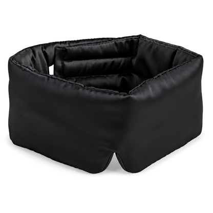Masque de nuit en soie de mûrier noir pour un noir total
