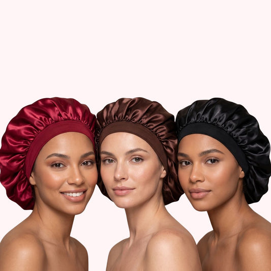 Bonnet de Nuit Effet Satin – Protection Cheveux Anti-Frisottis & Confort Sommeil